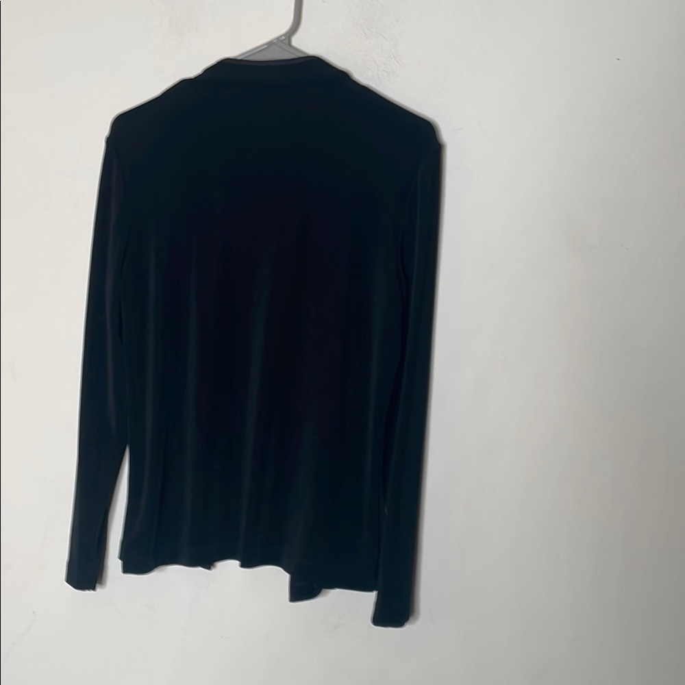 Chico's Black Blazer Shawl Collar Relaxed Fit - Picture 4 of 4